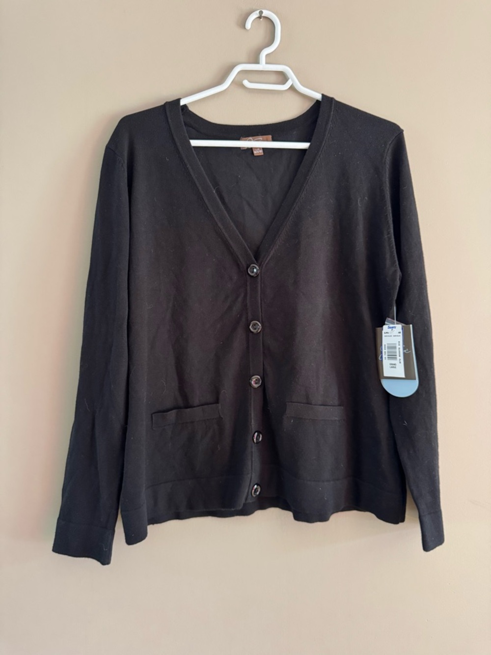 Jessica Black V-Neck Button Front Cardigan